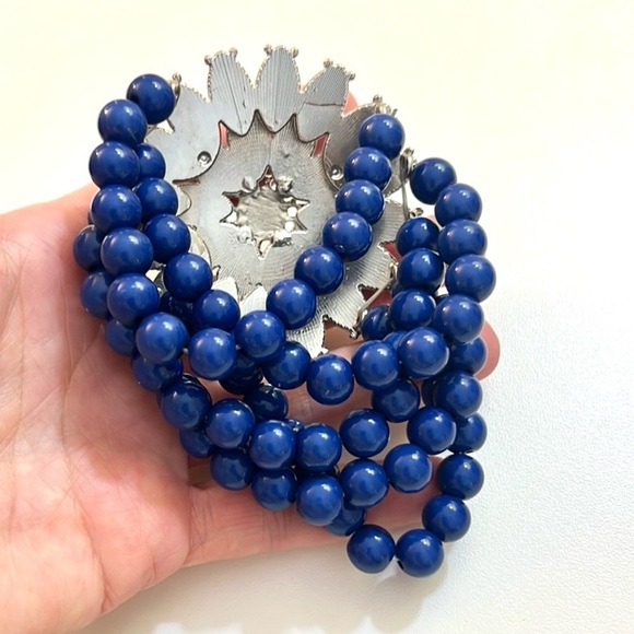 BLUE DAHLIA, Stunning Statement Bracelet, Multi-Stands, Excellent Condition - Picture 5 of 7